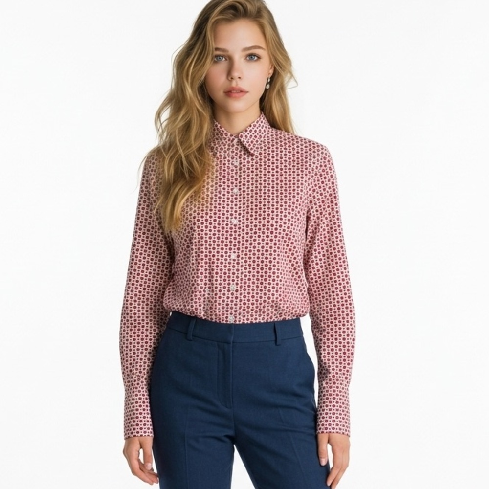 AMI button up polka dots Shirt Sz S Women’s Long Sleeves